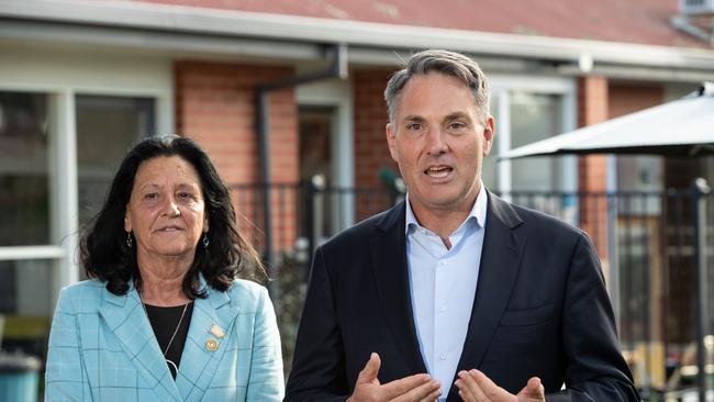 Deputy Prime Minister Richard Marles and Member for Geelong, Christine Couzens paid tribute to Daniel Andrews. Picture: Brad fleet