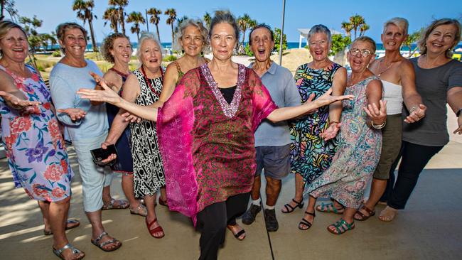 Big Sing Workshop from left Wendy Hawkins, Jennie Kemp, Leane Kamdour, Fahey Geddes, Bev Love, Janet Swain, Ken Rides, Robyn Phillips, Annette Rooney, Jenny Everingham, Brenda Connelly