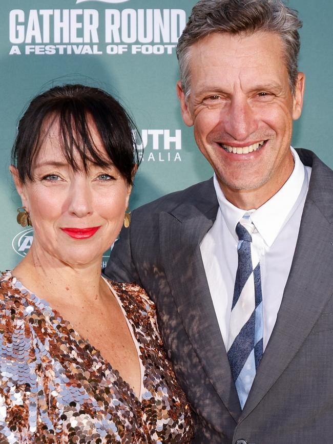 Ali and her husband Matthew Clarke in April. Picture: Dylan Burns/AFL Photos via Getty Images