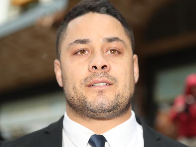 SYDNEY, AUSTRALIA - NewsWire Photos MARCH 22, 2021 - Former NRL superstar Jarryd Hayne who has been found guilty of counts of sexual assault, leaving the Downing Centre in Sydney.Picture: NCA NewsWire / Christian Gilles