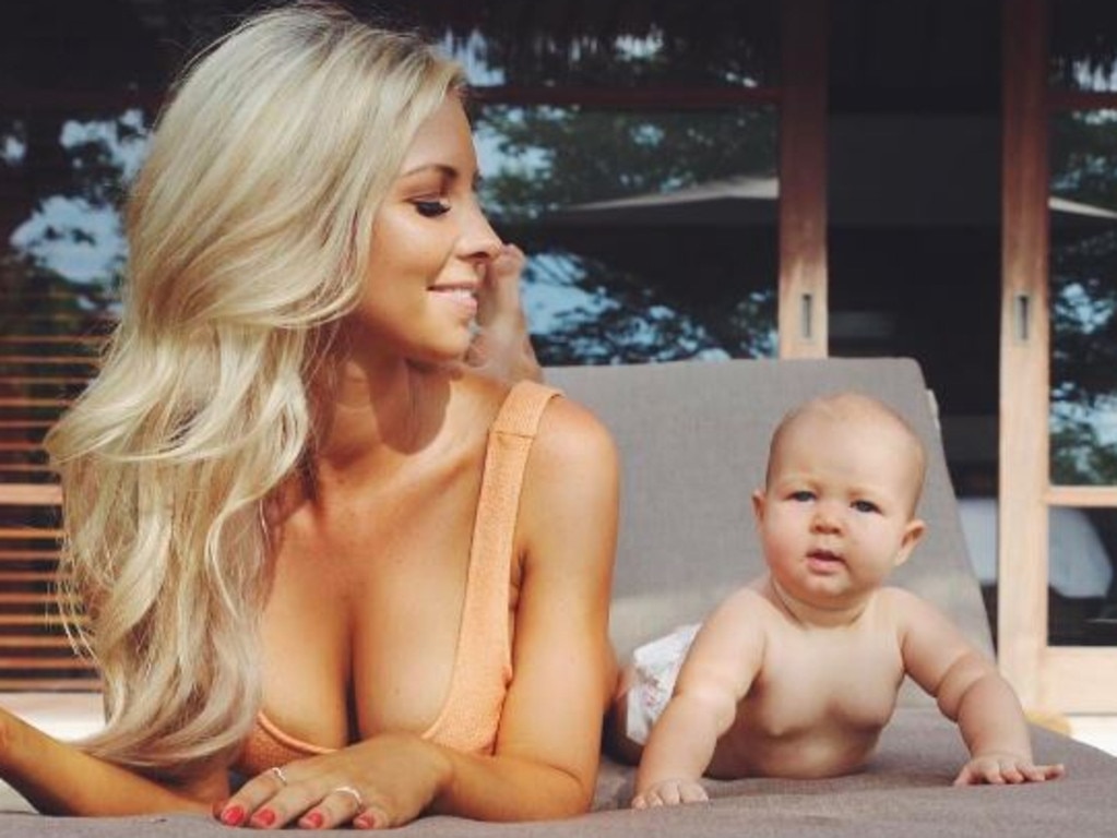 Hannah Polites with daughter Evaliah