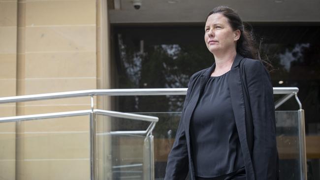 Carli McConkey is defending herself during the lengthy Supreme Court of Tasmania defamation trial in Hobart. Picture: Chris Kidd