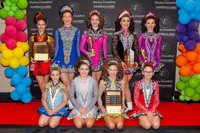 Back row: Marika Zarzecki, Rebekah Harris, Abigail Manning, Chelsea Danastas, Kaydee O'BrienFront row: Elise O'Brien, Ava Pearl, Amy Williamson, Mia Rankin from International Dance Affair at Mackay Eisteddfod 2022Picture: Michaela Harlow