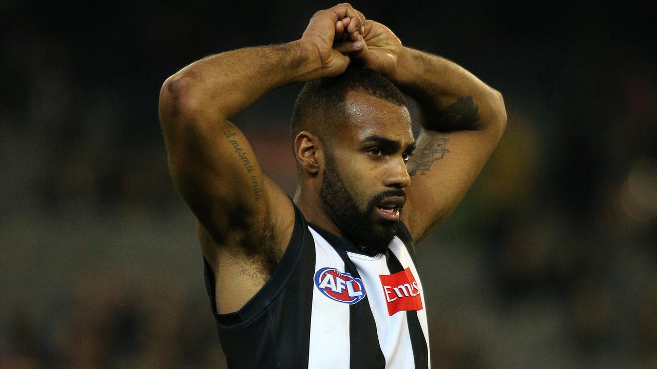 Heritier Lumumba of the Collingwood Magpies. Picture: George Salpigtidis