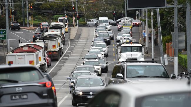 A London-style congestion plan could ease Victoria’s ongoing traffic woes. Picture: Tony Gough