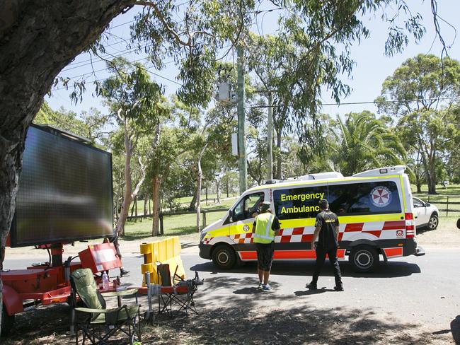 Emergency services arrive at the festival at the weekend. Picture: Tim Pascoe