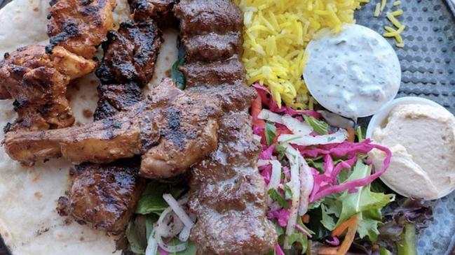 A mixed grill at Kebab Palace in Mount Gravatt.