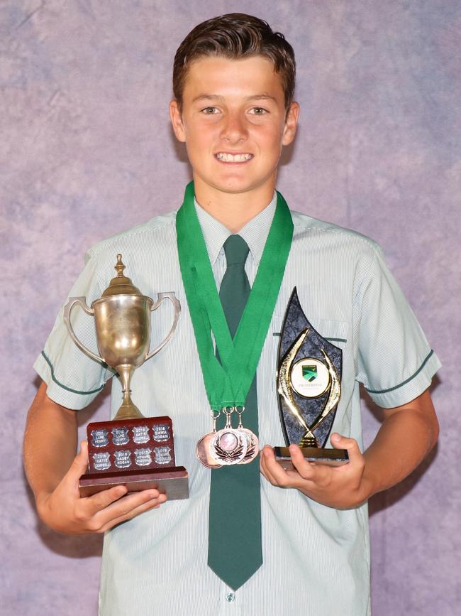 Proserpine State High School Sportsperson of the Year Grady Turner in 2019.