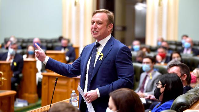 Deputy premier Steven Miles in Queensland State parliament. Picture: NCA NewsWire / John Gass