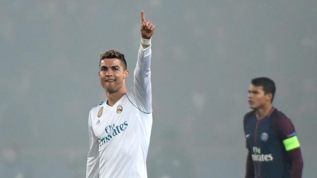 A reação de Cristiano Ronaldo após o empate contra o Paris Saint