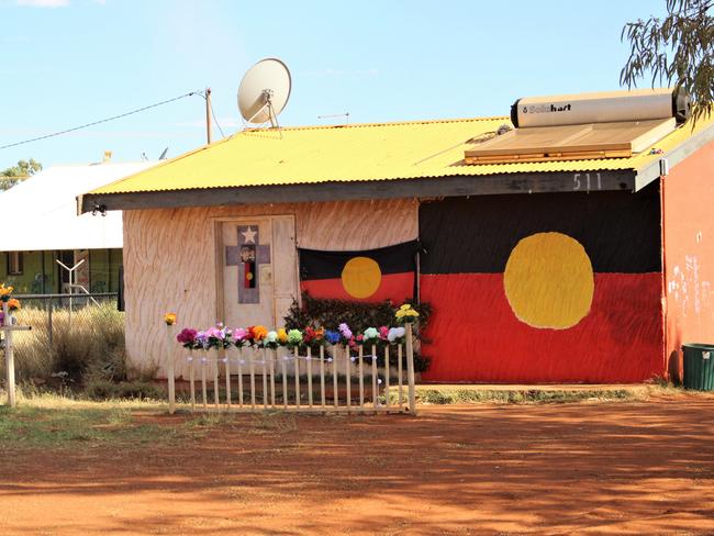 The ‘memory house’ in Yuendumu where Kumanjayi Walker was killed in a police shooting in 2019. Picture: Jason Walls