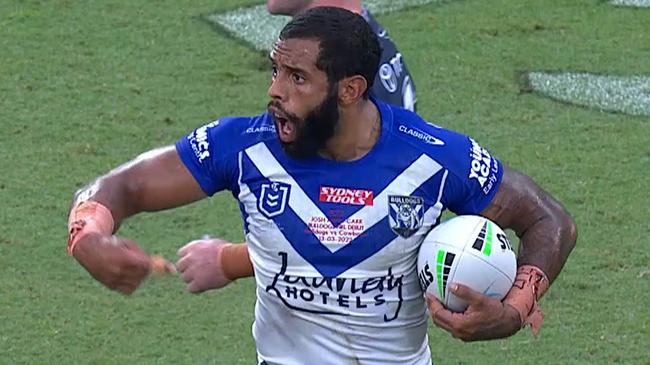 Josh Addo-Carr fired up at his teammates.