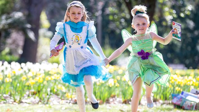 Sisters Harlow, 7, and Starla, 5, show off their Book Week costumes. File image: Tim Carrafa