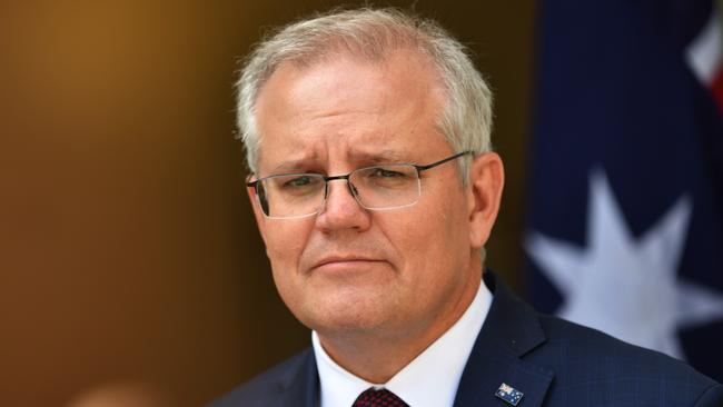 Scott Morrison’s approval ratings jumped two points to 66 per cent. Picture: Getty Images