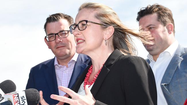 Public Transport Minister Jacinta Allan says that when Daniel Andrews was elected leader some had underrated him. Picture: AAP Image