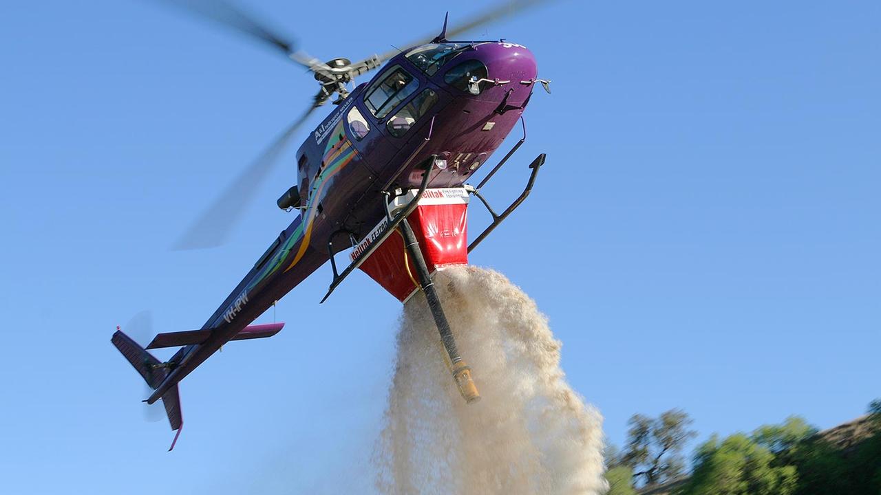 A helicopter fitted with Helitak technology.