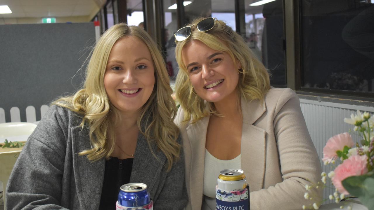 Jess Manley and Kate Collins at the 2021 Warwick Cowboys Ladies' Day.