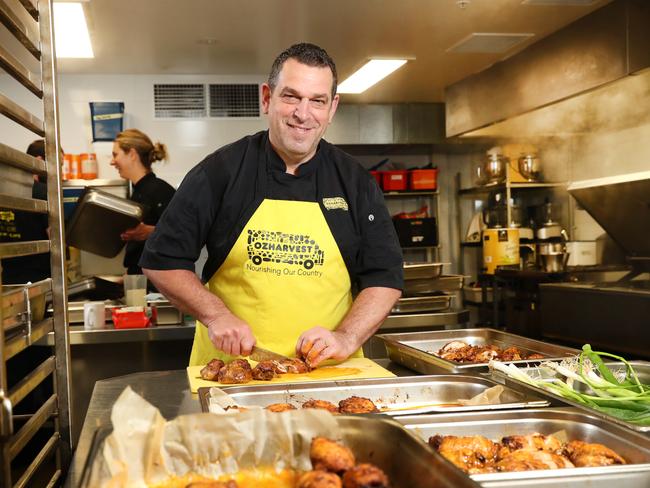 Mark Hamilton has been preparing hundreds of thousands of meals in a rapid food relief response to people doing it tough during the pandemic. Picture: Richard Dobson