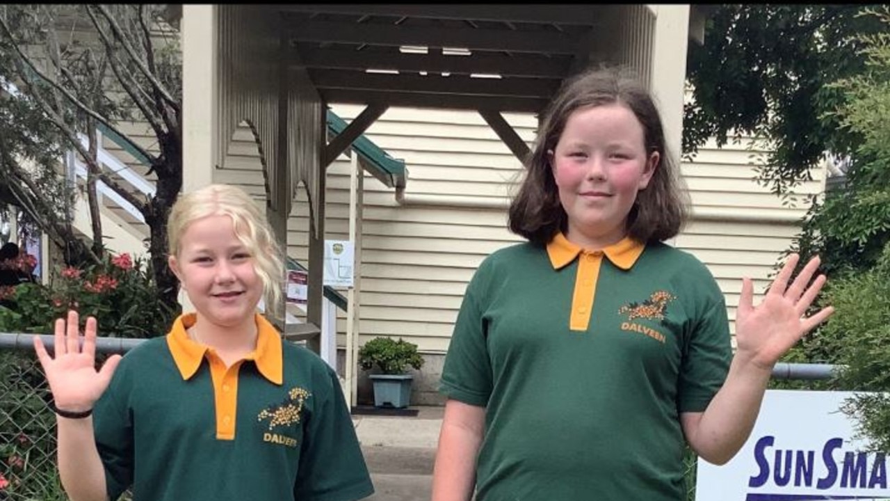 Dalveen State School 2022 school leaders Mackyla Mitchell and Mia Walters.