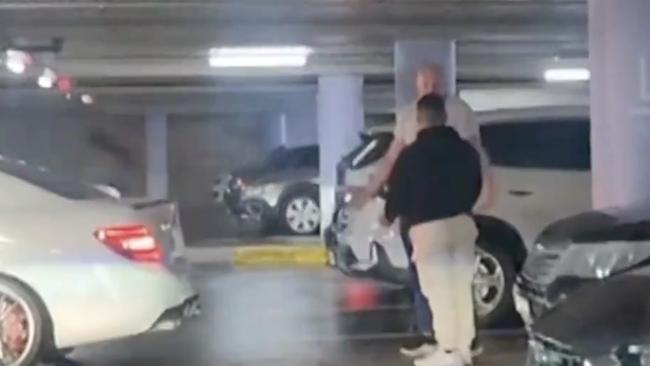 A dispute over a parking space turned ugly at Westfield shopping centre in Bondi Junction, Sydney. Picture: 7 News