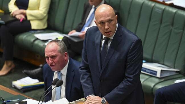 Peter Dutton during question time today. Picture: NCA NewsWire / Martin Ollman