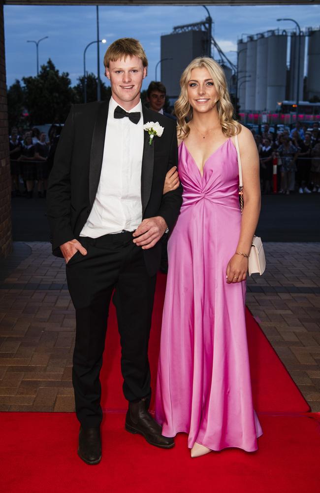 Sam Shannon and Holly Campbell at Toowoomba Grammar School formal at Rumours International, Wednesday, November 15, 2023. Picture: Kevin Farmer