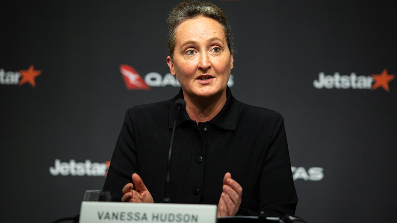 In the video, Ms Hudson said she is ‘sorry’ the carrier has ‘let down’ its customers and promised to rectify the airline’s problems. Picture: NCA NewsWire / Christian Gilles