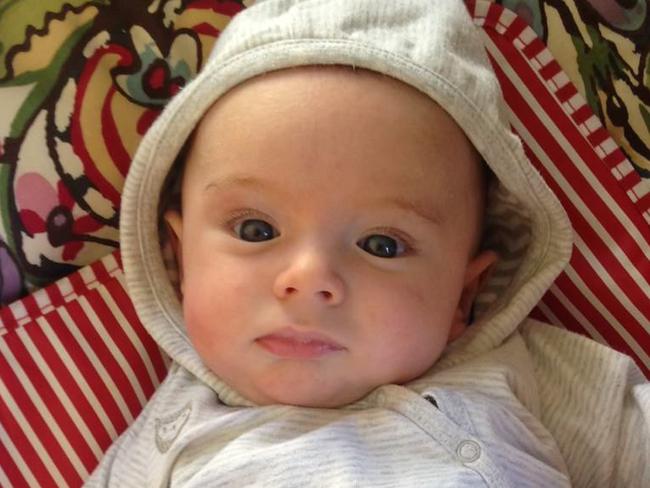 Joh Kelly and her baby Hunter who died aged 5 months from SCID. They are for the newborn screening story. Supplied