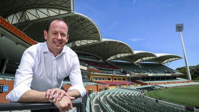 SACA president Will Rayner at Adelaide Oval in the lead-up to the second Test between Australia and India. Picture: Mark Brake