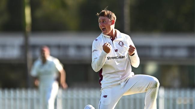 Marnus Labuschagne sent down more overs with the ball than what he was out in the middle for as a batter as Queensland lost to South Australia at Allan Border Field. Picture: Albert Perez / Getty Images