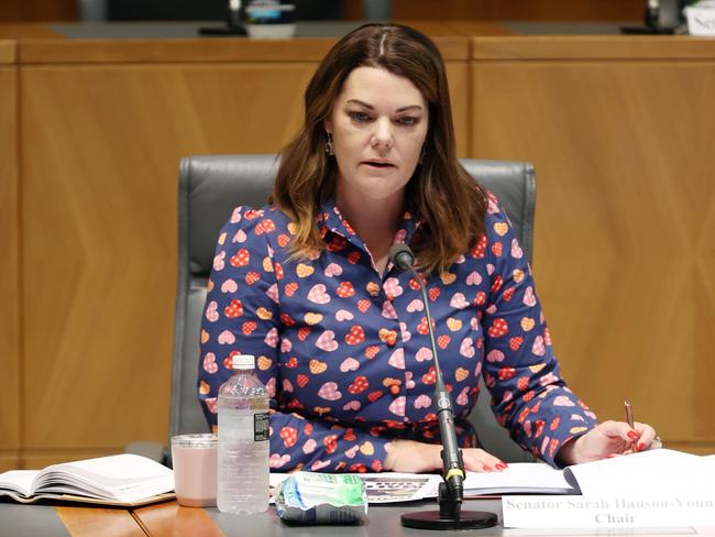 Mr Turnbull agreed to a suggestion from Sarah Hanson-Young that newspapers ‘ran the agenda’ for other media outlets. Picture: NCA NewsWire/Gary Ramage