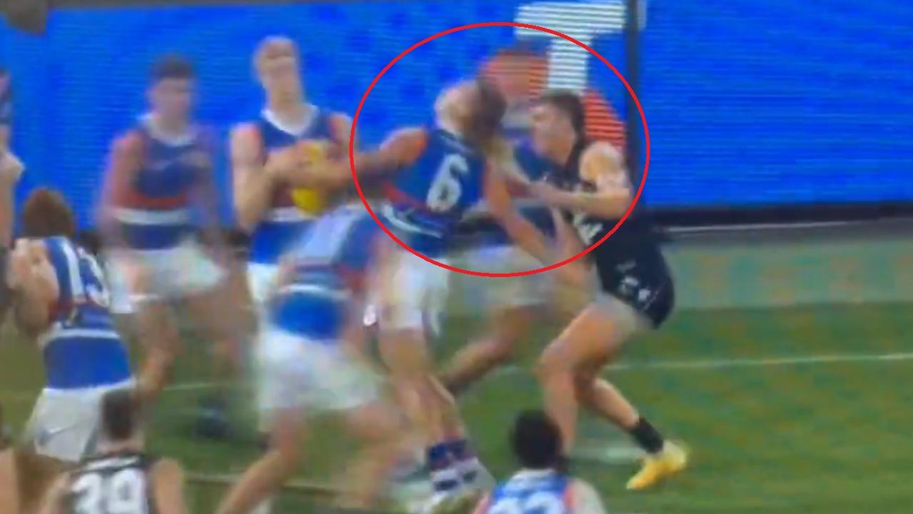 Patrick Cripps was fined for pulling Bailey Smith's hair.