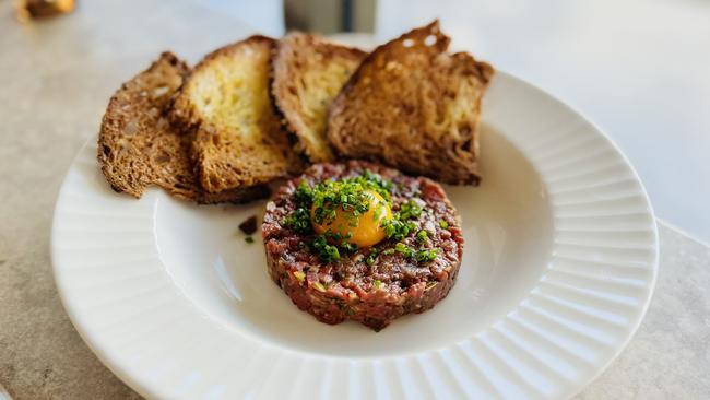 The beef tartare at Lars Bar &amp; Grill, Mermaid Beach.