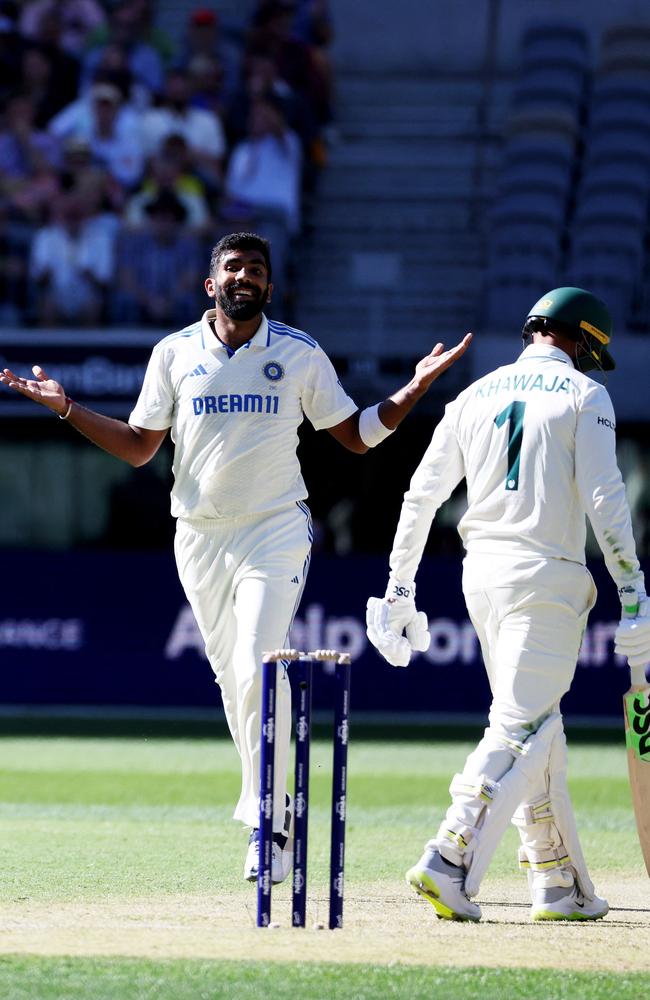 Bumrah has ripped Australia apart. Picture: COLIN MURTY / AFP