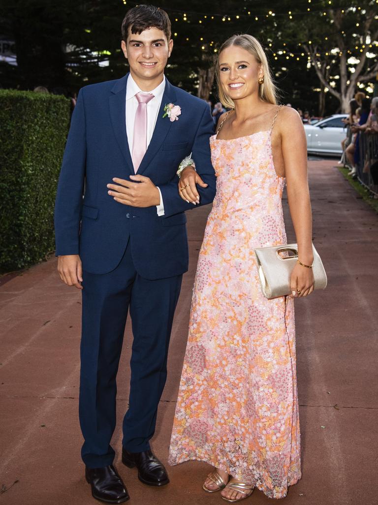 Darcy Goodman and partner Georgia Wheatley at St Mary's College formal at Picnic Point, Friday, March 24, 2023. Picture: Kevin Farmer