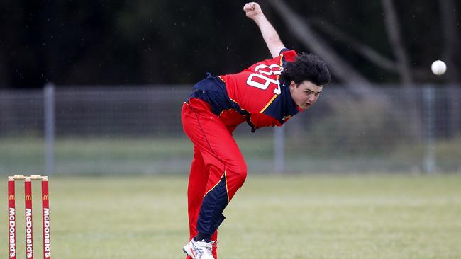 Tom Callan bowling for Central Northern. Picture: John Appleyard