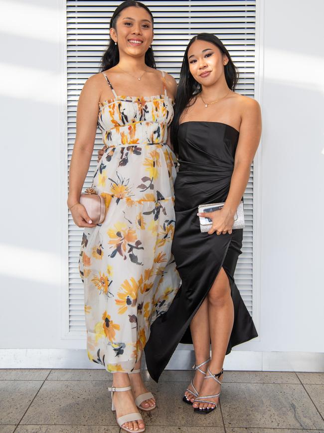 Sarah Lai and Chloe Lai at the Year 12 School formals of Darwin High School at Darwin Convention Centre, Darwin. Picture: Pema Tamang Pakhrin.