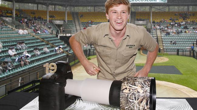 His 19th birthday cake was in the size of a huge camera, representing his love of photography. Picture: NCA NewsWire/Tertius Pickard