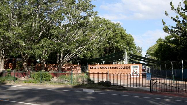 A teacher from Kelvin Grove State College claims COVID-19 health guidance isn’t being properly followed at the school. Picture: Steve Pohlner