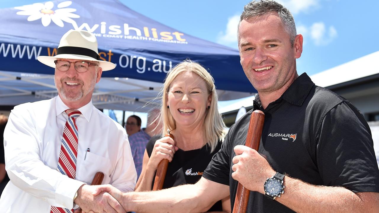 Wishlist and Ausmar Homes commence work on The House The Coast Built. Official sod turning with Mayor Mark Jamieson, Wishlist CEO Lisa Rowe and Ausmar business unit manager Josh Green.