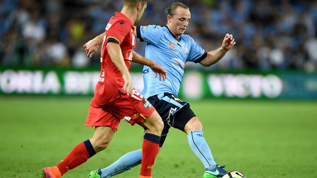 Rhyan Grant helped set up Brosque for Sydney FC’s first goal.