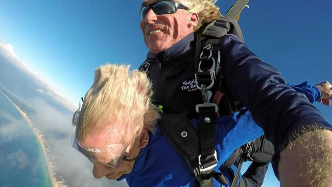 What a great view of Rainbow Beach. Picture: Skydiving Fraser Island