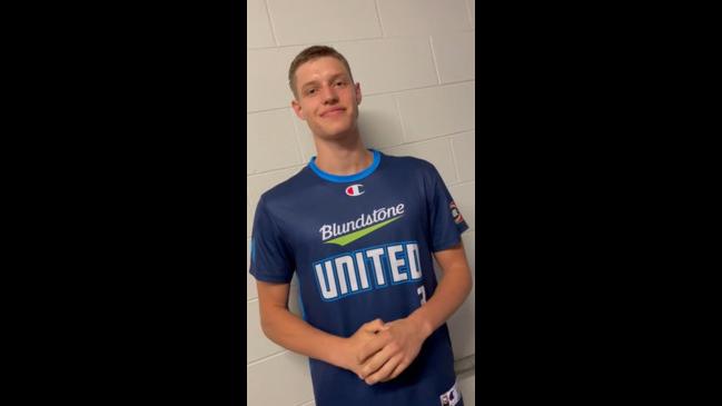 Melbourne United development player Campbell Blogg reflects on scoring his first NBL points