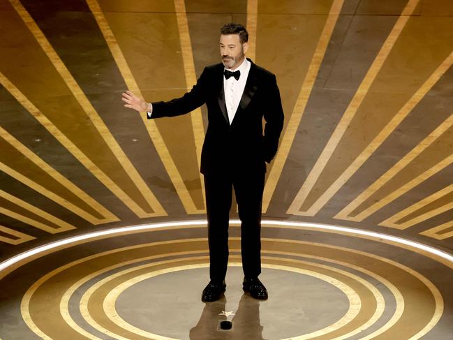 Host Jimmy Kimmel speaks onstage during the 95th Annual Academy Awards.