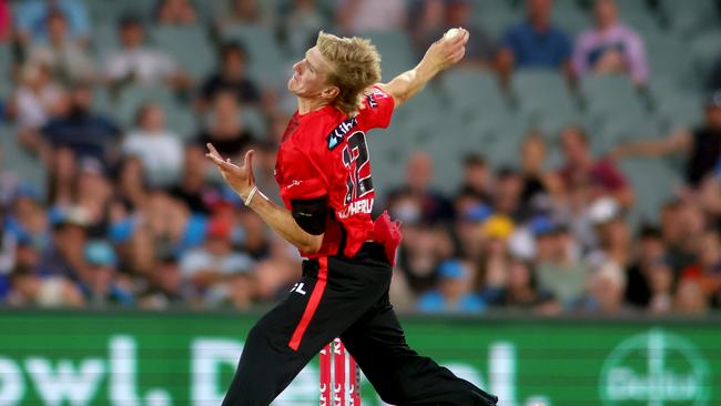 New full-time Melbourne Renegades captain Will Sutherland is hopeful of returning from a side strain in time for their BBL opener against the Sydney Sixers on December 16. Picture: Kelly Barnes / Getty Images