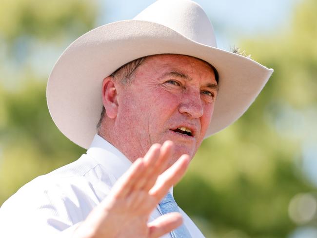 Supplied series of images of Barnaby Joyce on his separate campaign trail as leader of the Nationals. Deputy Prime Minister Barnaby Joyce, Andrew Willcox (Liberal National PartyÃs candidate for Dawson) and Senator Matt Canavan during $80 Bowen Pipeline announcement in Bowen.Location: Bowen, QLDÂ© Office of the Deputy Prime Minister 2022 BH