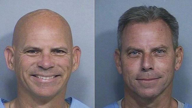 Lyle Menendez (L) and Erik Menendez (R) mugshots from 2024. Picture: AFP.