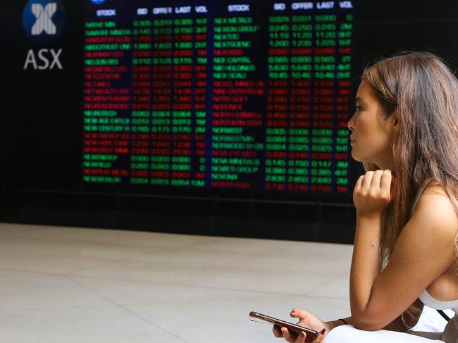 SYDNEY, AUSTRALIA - NewsWire Photos MARCH 02, 2021: A general view of the Sydney Stock Exchange with current financial stock prices in Sydney, Australia. Picture: NCA NewsWire / Gaye Gerard