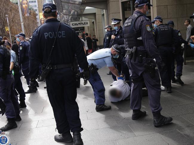 Police operation - Sydney CBD protest: Pictures Supplied: NSW Police