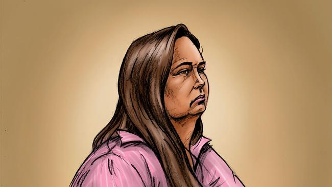 A sketch from the Supreme Court of Victoria of Erin Patterson.